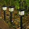 LED Solar Small Palace Lamp Outdoor Waterproof Landscape Tartan Lawn Light Portable Decorative Lighting Lämplig för Courtyard Gar3035056