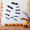 Party bonés Adesivo de Parede Animal Durável Eco-Amigável DIY DIY 3D Bats Halloween Janela