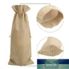 Present Wrap 10st Jute Vinväskor, 14 x 6 1/4 inches Hessian Bottle Bags With Drawstring1 Fabrikspris Expert Design Kvalitet Senaste Style Original Status