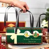 Stobag 5 sztuk Boże Narodzenie Rok Prezent Opakowanie Boxes Handmade Candy Cookies Opakowanie dostarcza specjalnie impreza 210602