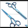 1Pcs 6 Stainless Engraving Professional Hairdressing Cutting Shears Thinning Add Bag C1005 Wjzfj Xqcp8