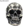 Bagues de cluster 925 Sterling Silver High Detail Skull Ring Mens Biker Punk TA50 Taille US 7 ~ 15
