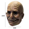 Masques de fête Masque effrayant de vieil homme Cosplay Tête complète Latex Halloween Horreur Mascarade Couvre-chef Décor