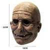 Masques de fête Masque effrayant de vieil homme Cosplay Tête complète Latex Halloween Horreur Mascarade Couvre-chef Décor