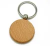 2021 Epackfree 30pcs customize DIY Blank Wooden Key Chain Rectangle Heart Round Ellipse Carving Key ring Wood Key Chain Ring