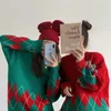 Pull de Noël Femmes manches longues lâche pull tricoté en plein air Partie surdimensionnée coréenne Knitwear automne Hiver Années 210604
