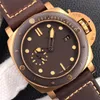 VS Men's Watch diameter 47mm PAM968 with 9010 automatic chain mechanical movement bronze case ceramic bezel sapphire crystal glass mirror