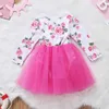 Dziewczyny Sukienki 2019 Urocze dziewczyny Pinks Topy i różowa sukienka z ubrań Dress Kids Jesień Dzieci Odzież Dresses Drop Ship Q0716