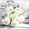 20 pz/lotto decorazioni di nozze materiale di tocco Reale Fiori Artificiali Bouquet di Rose Casa Decorazione Del Partito Falso Seta singolo stelo Fiori Floreali