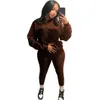 Designers tracksuits Women Clothes 2021 solid color casual sweater two-piece suit Women sports womens sets