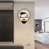 リビングルームのためのモダンアートデザインラウンドハンギングランプの寝室の装飾的な備品の黒いリングLEDペンダントライト