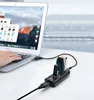 Mini USB Höghastighet 4-port 4 Port USB HUB Nätverksdelningsbrytare för bärbar dator PC Notebook Computer Svart / Vit