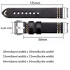 Handmade band 20mm 22mm 24mm Genuien Leather Band Strap 4 Colors Cowhide Watch Accessories Retro Steel Buckle