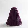 الشتاء بيني القبعات للنساء الرجال الدافئة مدببة الحياكة رشاقته قبعات عارضة بلون الإناث أزياء القبعات 20211228 T2