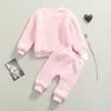 Ensembles de vêtements 3 couleurs né bébé filles garçons vêtements d'hiver fourrure en peluche solide à manches longues pull hauts pantalons 024M9919193