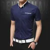 Camicie a maniche corte da uomo Slim Fit formale maschile bianco Naby blu grigio Business Social Dress Abbigliamento da uomo estivo 210626