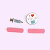 Scientific Medical Reagents Enamel Pins Custom Love & Peace Brooch Lapel Badge Bag Cartoon Jewelry Gift for Kids Friends