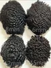 Afro Kinky Curl Full Lace Toupee Brazylijski Dziewiczy Wymiana Human Włosów 4 MM / 6mm / 8mm / 10mm / 12mm / 15mm Pełna jednostka PU dla czarnych mężczyzn Szybka ekspresowa dostawa
