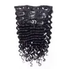 Indian Virgin Human Hair Clips In Extensions 8-24inch Kinky Curly Straight Body Wave Wholesale 3 Pieces/lot Natural Color
