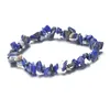 Natural Stone Armband Healing Crystal Beads Armband Strand Sodalite Chip Gemstone Stretch Chakra Bangles smycken för män Kvinnor mode sommar