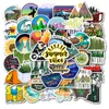 50 adet-paketi Açık Vahşi Doğa Spor Macera Vinil Sticker Su Geçirmez Çıkartmalar Şişe Dizüstü Planlayıcısı için Scrapbook Duvar Kaykay Dergisi Organizatör Çıkartması