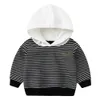 Mudkingdom Toddler Boys Hoodies Long Sleeve Striped Spring Clothes 210615