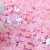 15G/Pack Flamingo Confetti med 15mm Shining Sequin för Baby Shower Birthday Fest Bag Accessories Handwork DIY Table Scatter Decoration Supplies