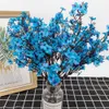 Silk Gypsophila Artificial Flowers for Decoration Home Plastic Stem Bride Wedding Bouquet Mariage Cherry Blossom Fake Flower DIY Y0630