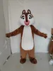 Costume da mascotte Chipmunk di Halloween Chip Dale Costume da personaggio dei cartoni animati di alta qualità Abiti da esterno per feste di compleanno di carnevale di Natale per adulti