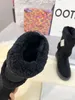 2021 Snowdrop Flat Ankel Boot Kvinnor Designer Luxury Wool Snow Boots