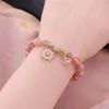 Bracelet en pierre de lune et cristal de fraise pour femmes, chaîne à maillons, chaîne de cheveux, bateau Pirate, fabricants de bijoux, vente en gros, Fawn22