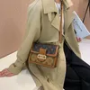 Daily Bag Womens Bag 2023 New Internet Celebrity Messenger Bag Trendy Korean Style Spring and Autumn All-Match Splicing Package Sh248q