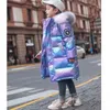 Girls Winter Children Clothing Long Parka Jacket Baby Girl Clothes Faux Fur Coat Snowsuit Outerwear Hooded Kids Overcoat 211027