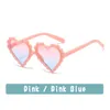 Gli occhiali da sole dei bambini del cuore della caramella di stile coreano all'ingrosso Occhiali da sole svegli della protezione solare Fashion Party Girls Kid Pink Glasses nave veloce