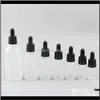 Housekeeping Organization Home Gardenleere nachfüllbare Frostglas-E-Liquid-Tropfflaschen Öl-Piepette-Behälter 5 ml 10 ml 20 ml 30 ml 50 ml 10