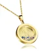 Wholale Multi Color Glass Bead Zircon Mommy Gold Guadalupe Virgin Mary Coin Necklace