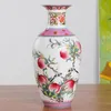 Vases Antique Jingdezhen Vintage Ceramic Vase Desk Accessories Crafts Pink Flower Traditional Porcelain Chinese