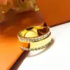 Stone Ring for Man Woman Unisex Fashion Rings Jewelry Gifts Accessories 3 Color With Box