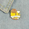 BEE ENAMEL PINS MR COWBOY BEE PIN BADGES BEEHAW GUL GENNEMAN HAT INSECT BROOCHES LAPEL CLORTH ROCKPACK BAG Djursmycken GI5495157