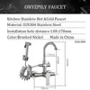 Onyzpily Brushed Nickel 304 stainless steel Kitchen Sink Faucet Mixer Tap Stream Sprayer Head Wall Installation 210724