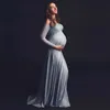 Elegant Maternity Klänning Gravid Kvinnor Lace Stitching Sexig Foto Fotografi Lång kjol Foto Gravid Fashion Shoot Clothing Q0713