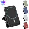 15W Phone Holder Magnetyczny bezprzewodowy ładowarka samochodowa Montaż dla iPhone 12 Pro Max Mini Magsafing szybkie ładowanie