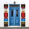 Nutcracker Soldier Bunting Banner Christmas Home Decor Door Decoration Ornament Happy Year 211019