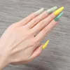 Falska naglar 24st med rörig dot glitter design Long Coffin Fake Artificial Nail Art Tips Tryck på Manicure Tool