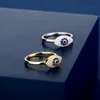 Marka Designer S925 Kobiety Srebrne Pierścienie Mężczyźni Moda 14K Prawdziwe Złoto Pierścień Pierścień Europejski I Amerykański Mężczyzna Hiphop Bling 3A Cubic Cyrkonia Lady Pierścienie