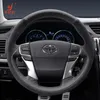 For Toyota Highlander Corolla Camry RAV4 Levin MarkX avalon DIY Carbon Fiber Leather Suede Leather Steering Wheel Cover2824