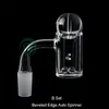 Due stili Flat Top Terp Slurper / Bordo smussato Auto Spinner Smoking Quartz Banger con tappo a bolle in marmo di vetro Palla di perle 20mm 25mm Chiodi per bong d'acqua Dab Rigs