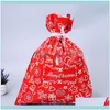 Decorações Festivo Festa Fontes Home Garden30pcs Santa Claus Gift Bags Snowman Merry Decoration Saco Para Família Saco Doces Crianças Christma