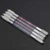 Manual Double Crystal Acrylic Tattoo Pen Microblading Permanent Makeup Eyebrow Tools 2 Usage For Flat or Round Needles free DHL