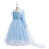 Schnee und Eis Mädchen Aisha Prinzessin Kleid Herbst Langarm Kinder Aisha Halloween Kleid Rock